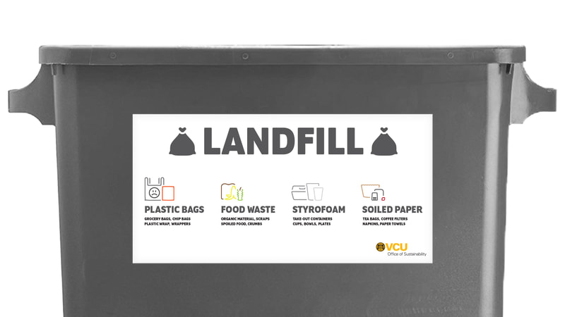 Photo of VCU landfill sticker